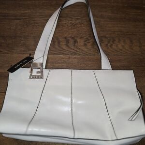 Vintage White GUESS Purse Handbag Shoulder Bag 90s Y2K 2000s Retro Fashion